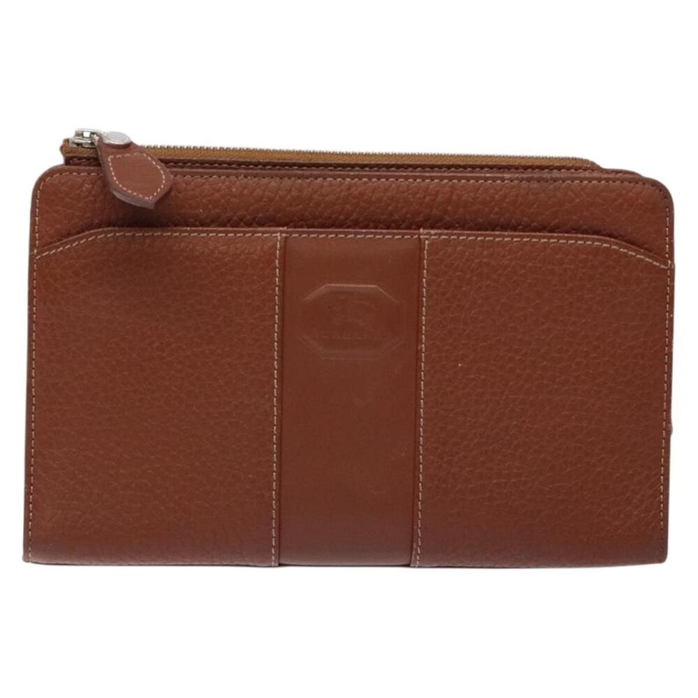 Burberry Leather Clutch Bag Brown